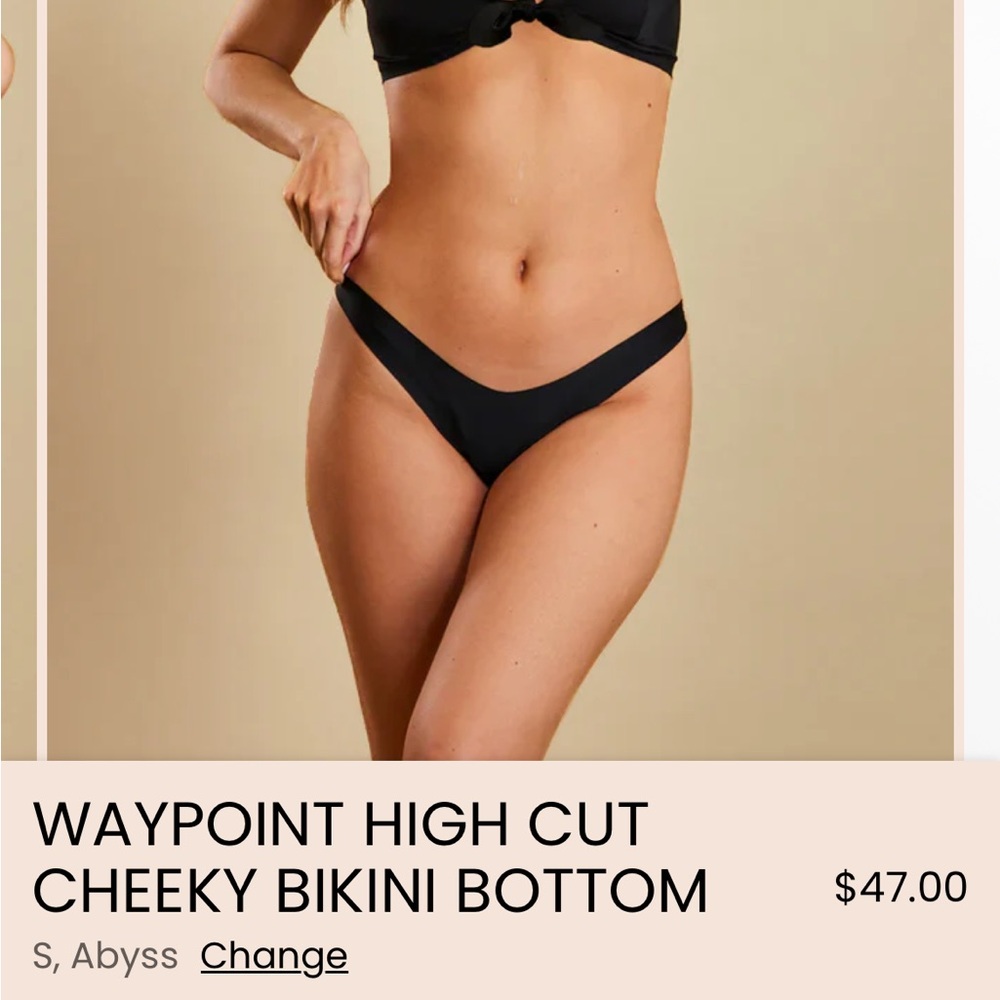 onewith swim Waypoint High Cut Bikini Bottom | Small